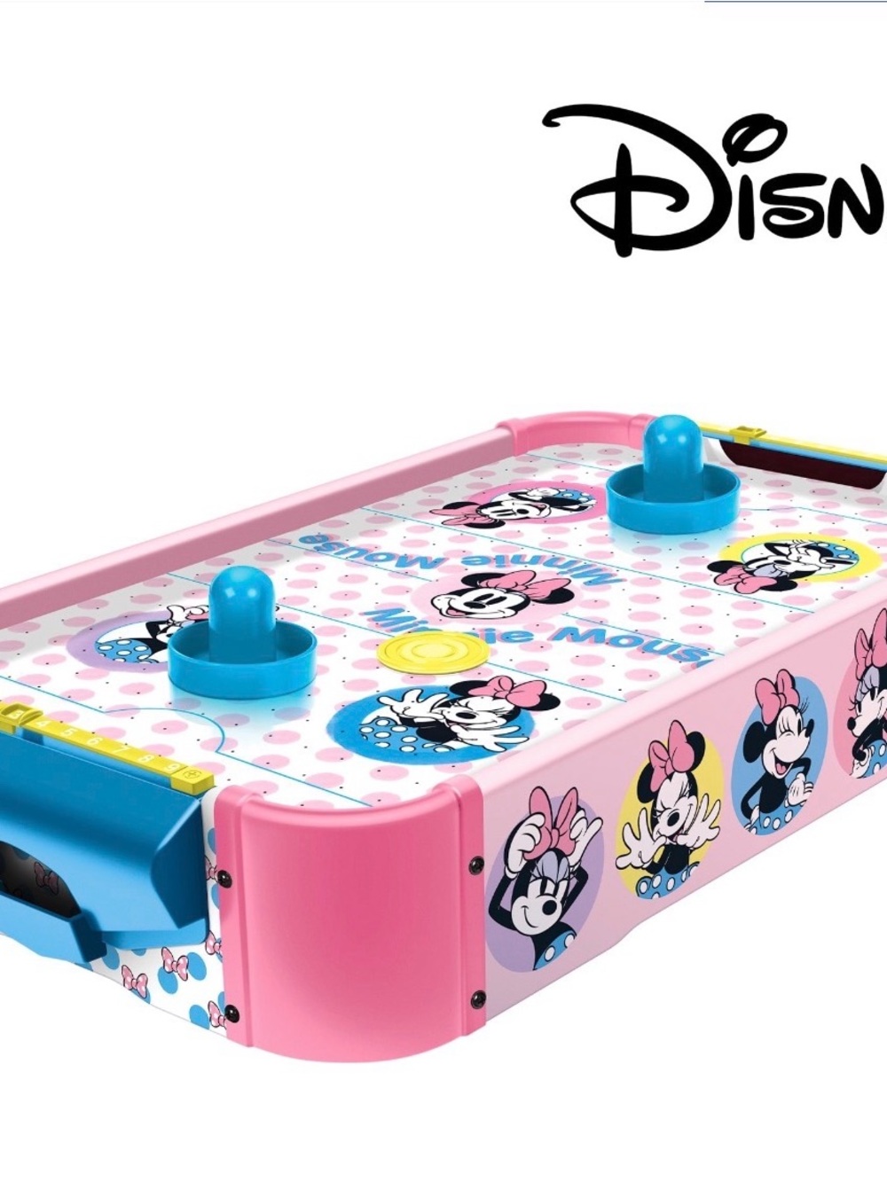 New Disney Minnie Mouse electronic Tabletop Air Hockey Game